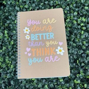 Journaling Spiral Bound Notebook Diary Writing Inspirational Motivation SelfCare